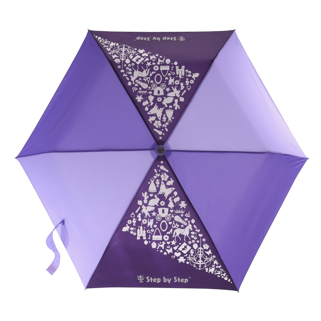 Dětský skládací deštník s magickým efektem, Purple Step by Step