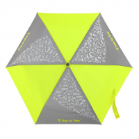 Dětský skládací deštník s reflexními obrázky, neonová žlutá