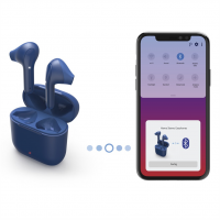 Hama Bluetooth sluchátka Freedom Light, pecky, nabíjecí pouzdro, modrá