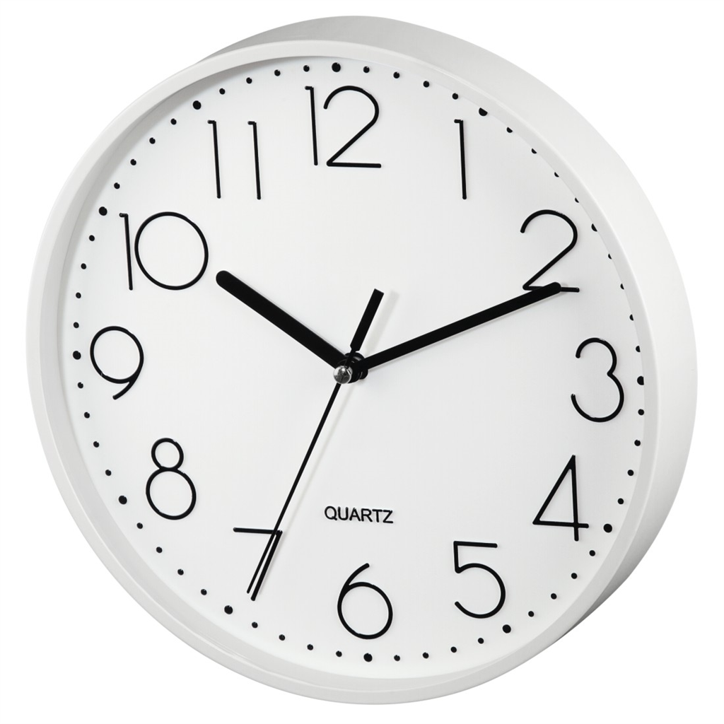 Hama PG-220, nástěnné hodiny, průměr 22 cm, tichý chod, bílé