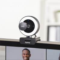 Hama QHD webkamera s kruhovým světlem C-800 Pro, dálkový ovladač