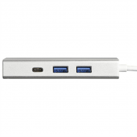 Hama USB-C 3.1 hub Aluminium, 2x USB-A, USB-C, 3,5 mm audio