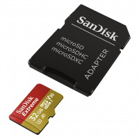 SanDisk Extreme micro SDHC 32 GB 100 MB/s A1 Class 10 UHS-I V30,adapter,akční kamery