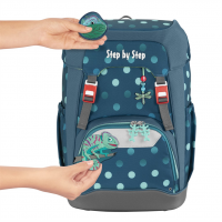 Školní batoh pro prvňáčky – 5dílný set, Step by Step GRADE Tropical Chameleon, AGR
