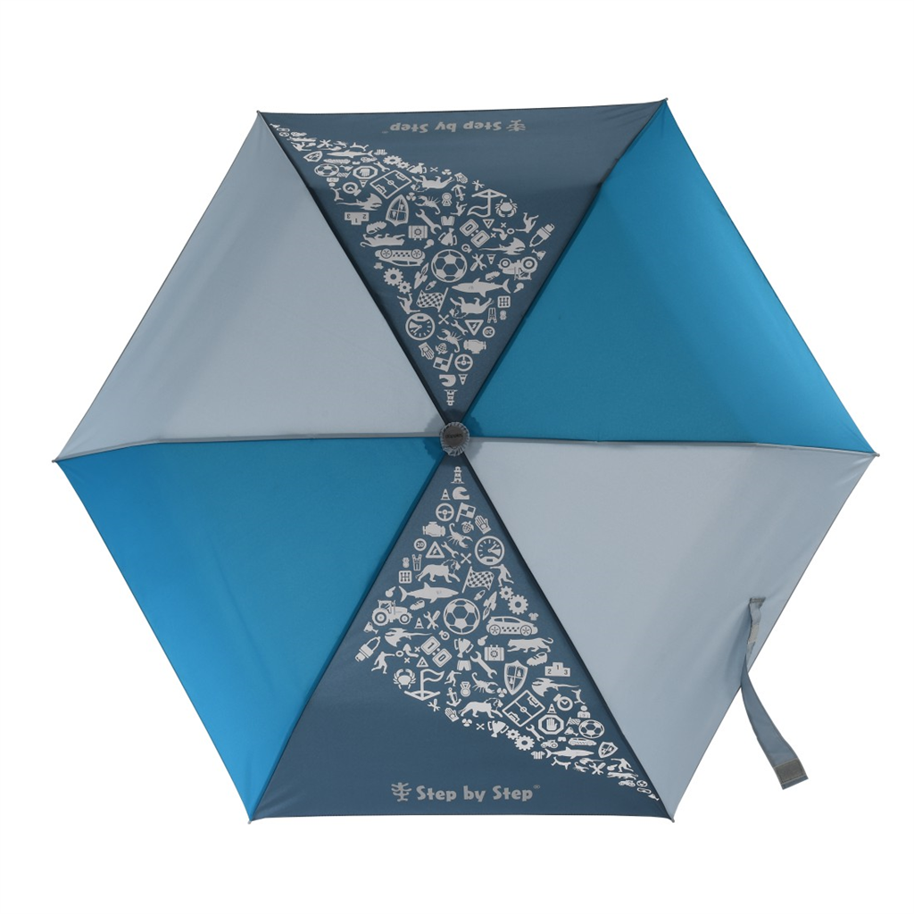 Dětský skládací deštník s magickým efektem, modrý Step by Step, OLD