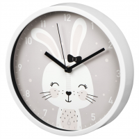 Hama Lovely Bunny, dětské nástěnné hodiny, průměr 25 cm, tichý chod