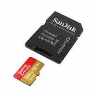 SanDisk Extreme microSDXC 64GB + SD Adapter 170MB/s and 80MB/s A2 C10 V30 UHS-I U3
