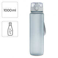 Xavax To Go, sportovní lahev, 1 l, otvírání jednou rukou, pro sycené nápoje, poutko