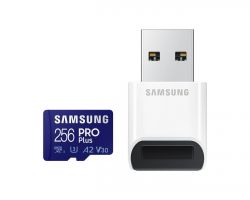 Paměťová karta Samsung micro SDXC PRO Plus 256GB + USB adaptér