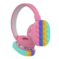 Oxe Bluetooth bezdrátová dětská sluchátka Pop It, růžová