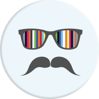 PopSocket Mustache Rainbow PopSockets