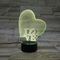 3D lampa Heart