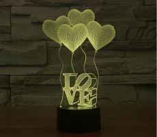 3D lampa Love MYWAY