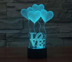 3D lampa Love MYWAY