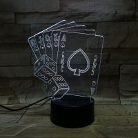 3D lampa Poker