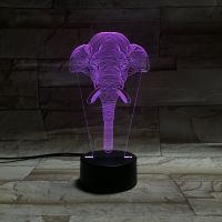 3D lampa Elephant