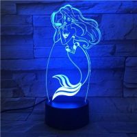 3D lampa Mermaid