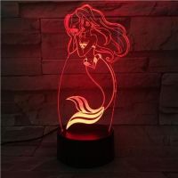 3D lampa Mermaid