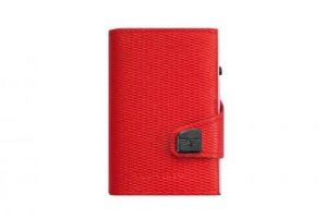 Twin Wallet Click & Slide - leath. Rhombus Coral