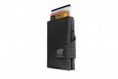 Wallet Click & Slide - leather Diagonal Carbon Black TRU VIRTU