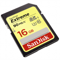 SanDisk Extreme 16 GB SDHC Memory Card 90 MB/s, UHS-I, Class 10, U3, V30