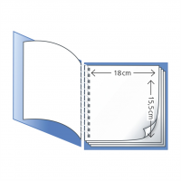 Hama album klasické spirálové TANGO 24x17 cm, 50 stran, modré, bílé listy