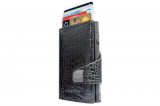 Wallet Click & Slide - leather Croco Black